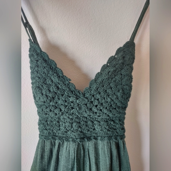 Aerie Textured Mini Sundress, size XS, green, NWOT - Picture 3 of 3